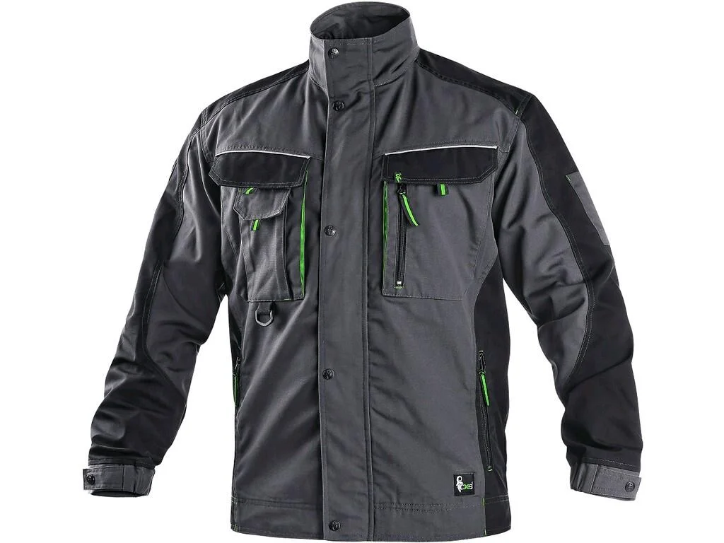 Montérková blúza CXS SIRIUS LUCIUS – pracovná bunda šedo-zelená