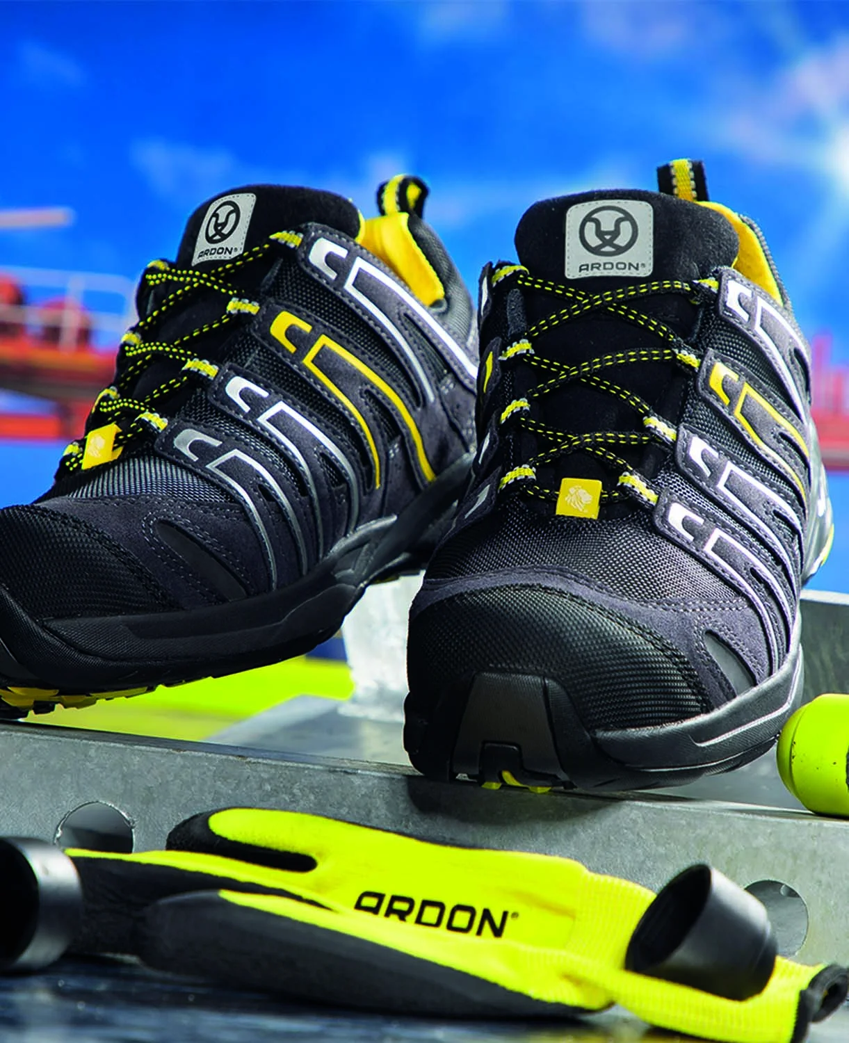 Bezpečnostná poltopánka S1 ARDON®DIGGER S1 yellow – ľahká pracovná obuv v športovom dizajne