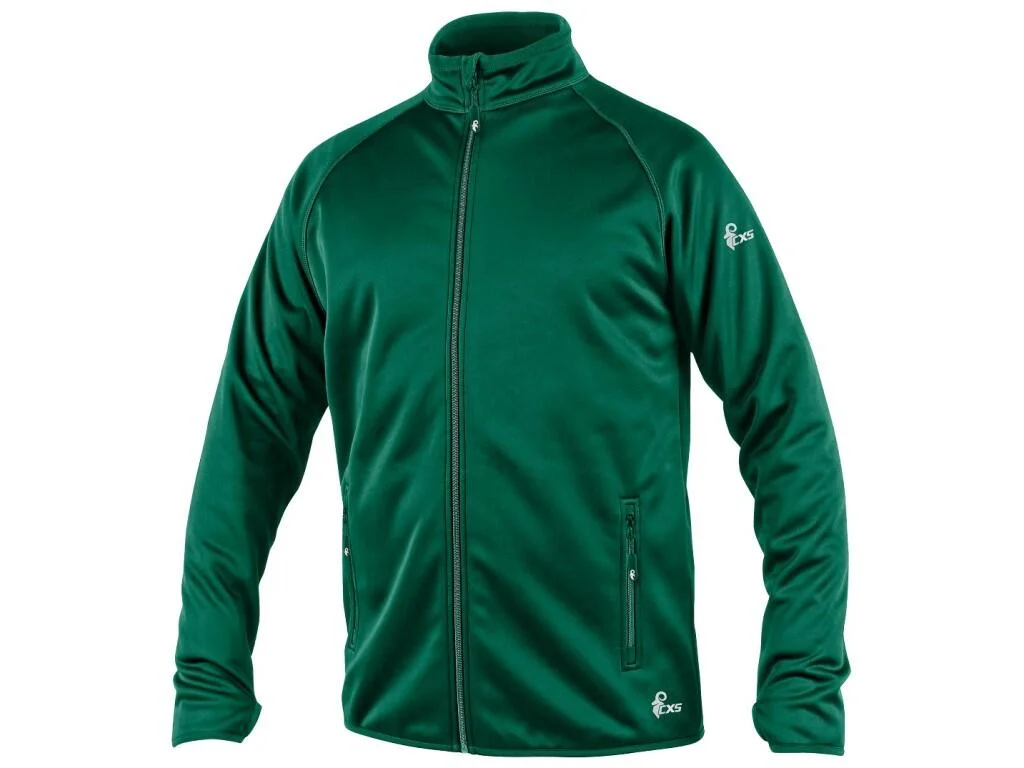 Pánska mikina CXS TORONTO – strečová pracovná mikina na zips s fleecovým límcom