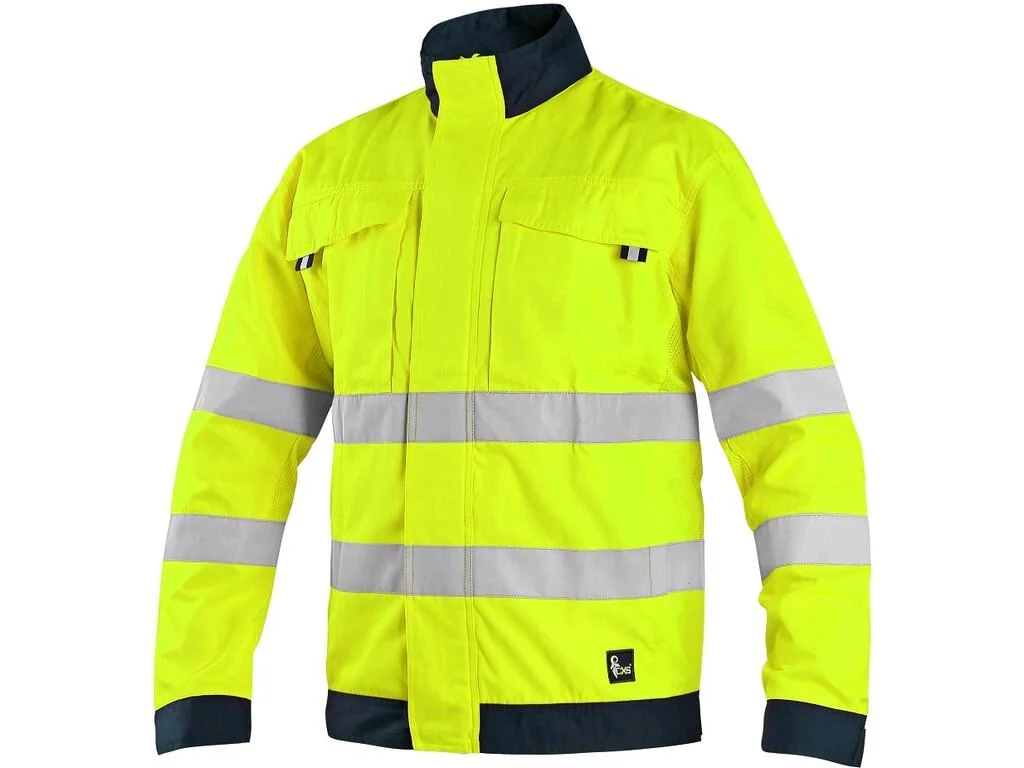 Letná výstražná blúza CXS HALIFAX – reflexná pracovná bunda so sieťovinou