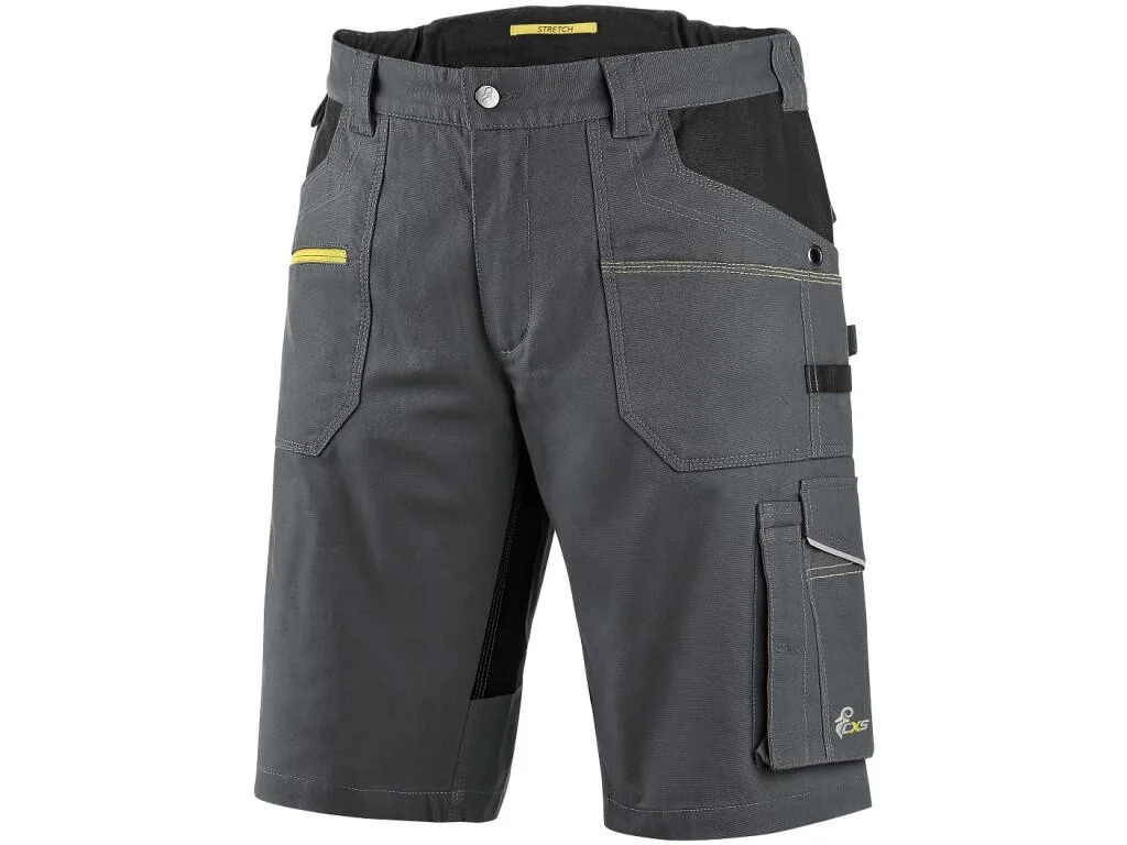 Kraťasy CXS STRETCH, pánske, tmavosivo-čierne
