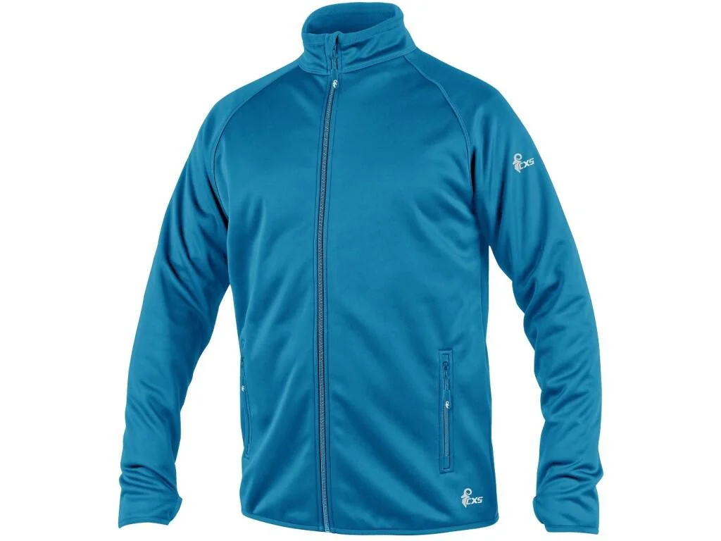 Pánska mikina CXS TORONTO – strečová pracovná mikina na zips s fleecovým límcom