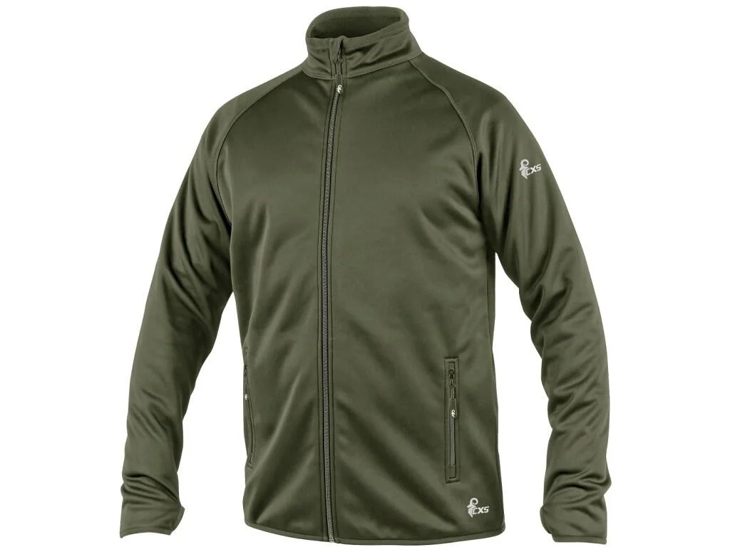 Pánska mikina CXS TORONTO – strečová pracovná mikina na zips s fleecovým límcom