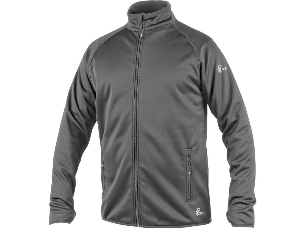 Pánska mikina CXS TORONTO – strečová pracovná mikina na zips s fleecovým límcom