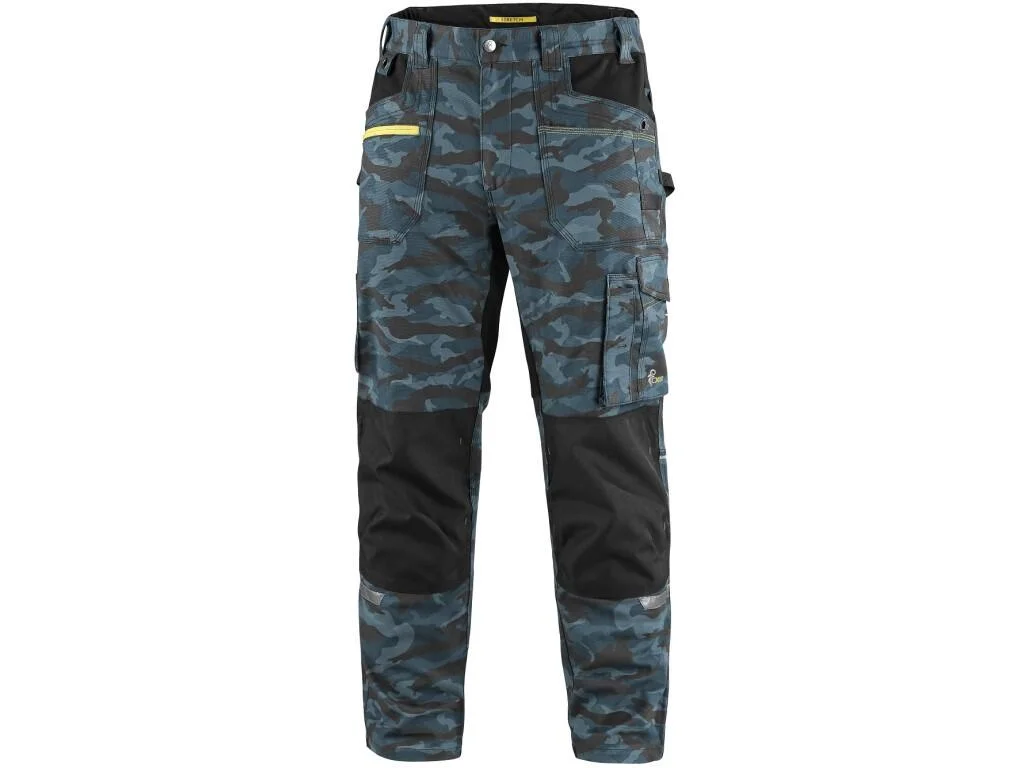 Nohavice CXS STRETCH, pánske, maskáčovo-modré