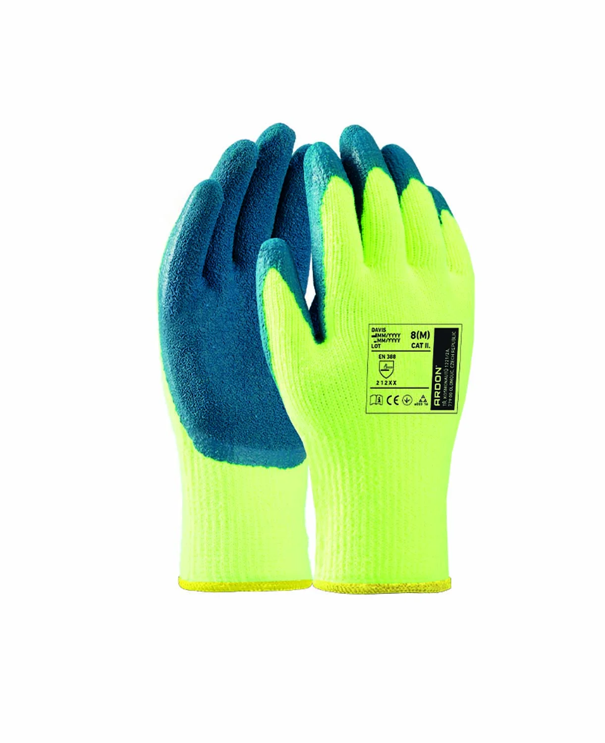 Pracovné rukavice polomáčané latex ARDON®DAVIS – akrylové rukavice pre každodennú prácu