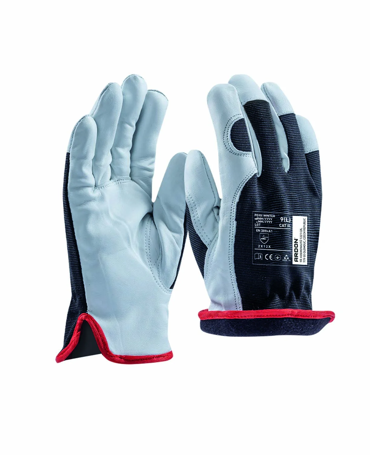 Zimné pracovné rukavice kožené ARDON®PONY WINTER – zateplené rukavice pre chladné podmienky