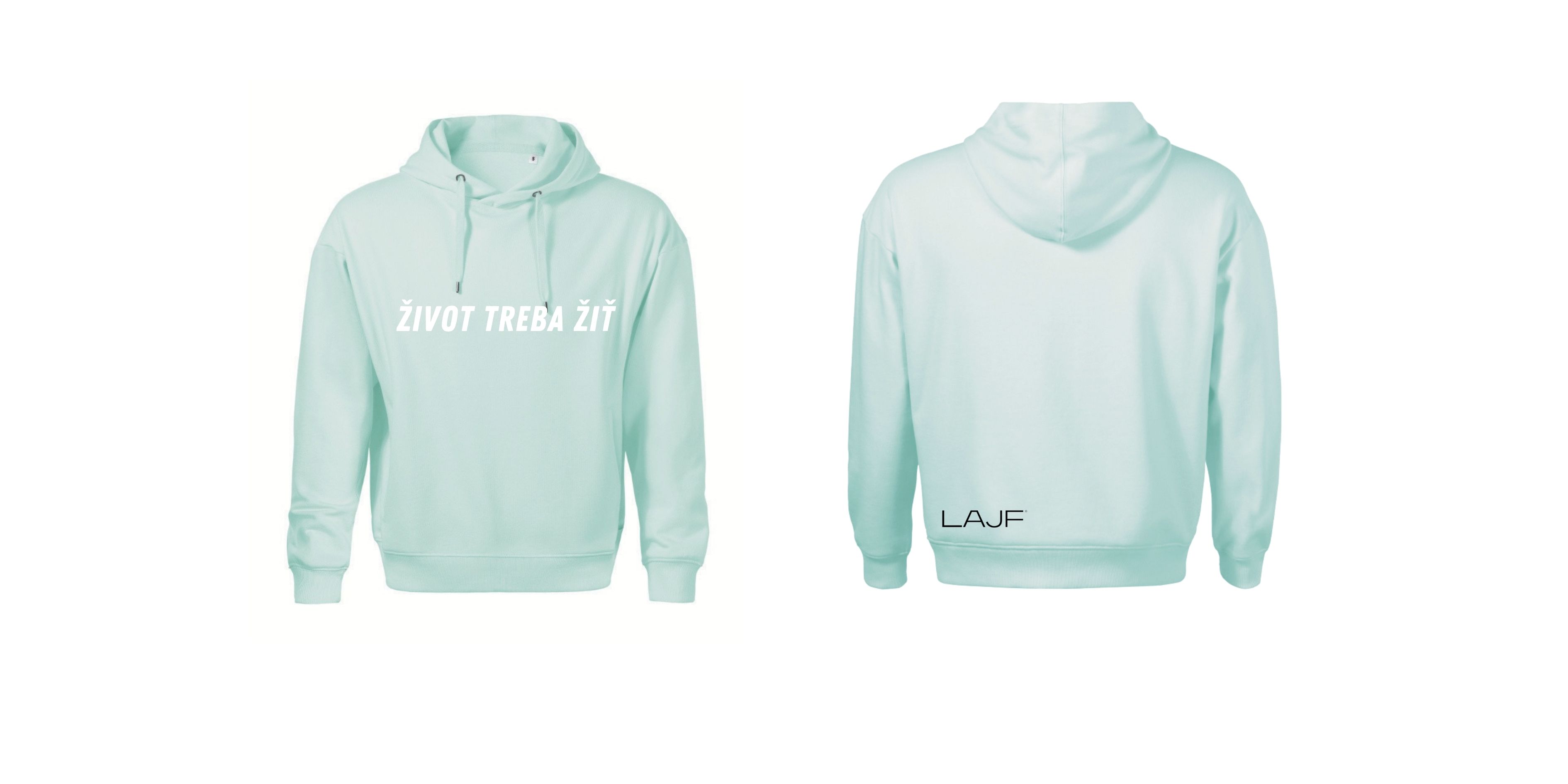 Mikina LAJF®️ MOON - pánska streetwear mikina s kapucňou – oversized fit, klokanka