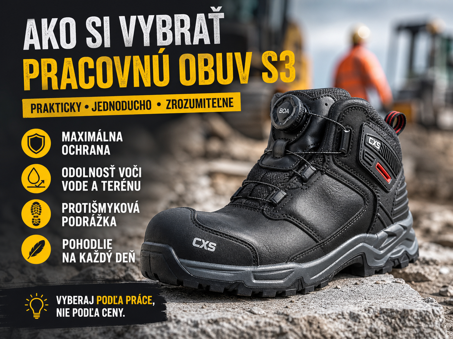 Ako si vybrať pracovnú obuv S3